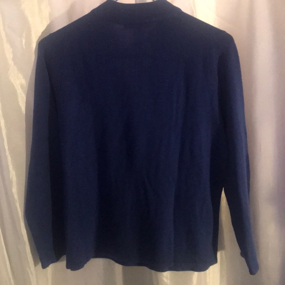 Festive Purple Sweater Dazzled w/Rhinestone Zipper - Picture 6 of 7